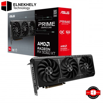 ASUS PRIME-RX9060XT-O16G Graphics Card – AMD Radeon RX 9060 XT GPU | 16GB GDDR6 | PCIe 5.0 | Boost Clock up to 3330 MHz | 8K Support