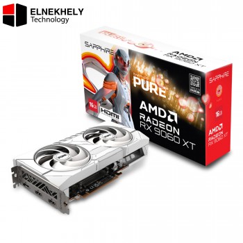 Sapphire PURE RX 9060 XT 16GB GDDR6 GPU – RDNA 4, 3290MHz Boost, 2700MHz Game, 2048 SP, 128-bit, 20Gbps, PCIe 5.0, HDMI 2.1, DP 2.1a, ARGB Dual-X Cooling, Backplate, 170W, Fuse Protected