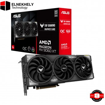 ASUS TUF-RX9060XT-O16G-GAMING Graphics Card | AMD Radeon RX 9060 XT 16GB GDDR6 | PCIe 5.0 | 3340 MHz OC Boost | AURA Sync RGB | 8K Support