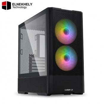 Lian Li LANCOOL 207 Black ATX/Micro-ATX Case – Compact 45.5L Mid-Tower, Front PSU, 360mm Radiator Support, 4 Pre-Installed High-Performance Fans, Tempered Glass, USB-C