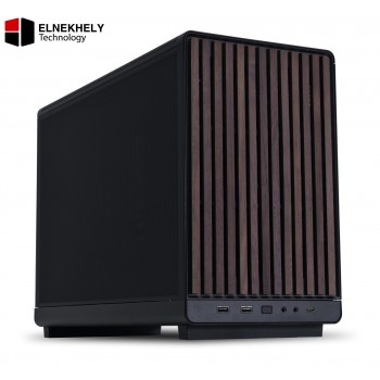 Lian Li DAN A3-MATX Wooden Black – Compact Micro Tower Gaming Case | M-ATX/ITX Support | 415mm GPU | 360mm Radiator | ATX/SFX PSU Compatible