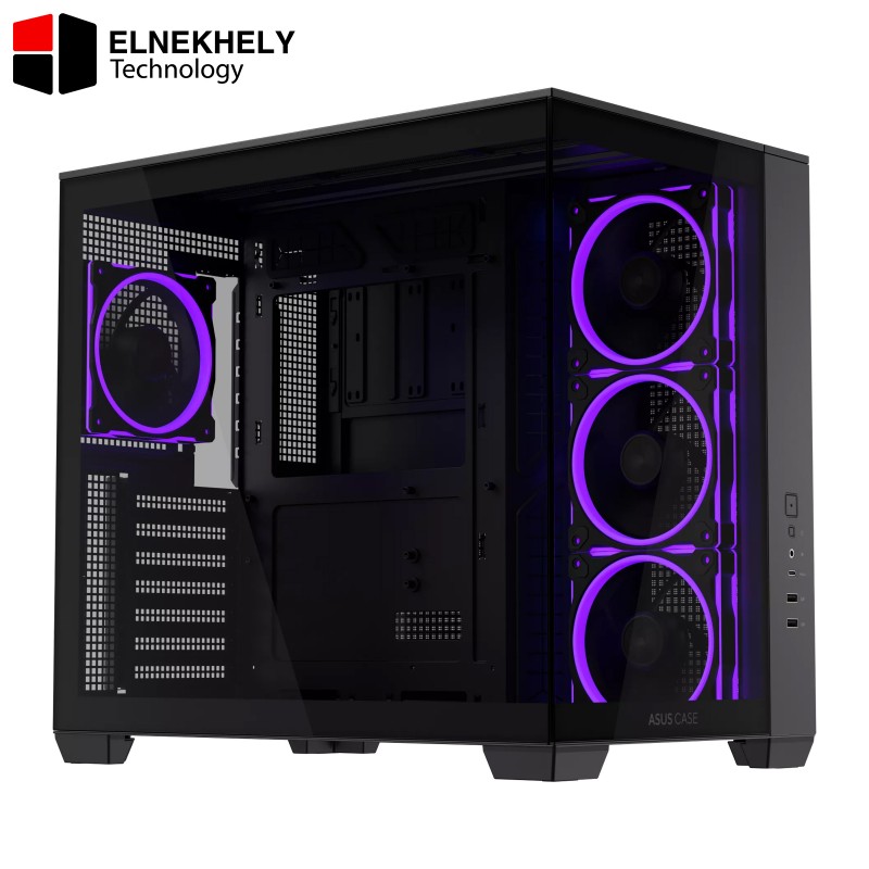 ASUS A32 PLUS Mid Tower ATX Case – Black, Dual-Chamber Design, Panoramic Tempered Glass, 4× Pre-Installed ARGB Fans, Supports 360mm Radiators & 420mm GPUs, USB Type-C Front I/O ASUS A32 PLUS Mid Tower ATX Case – Black, Dual-Chamber Design, Panoramic Tempered Glass, 4× Pre-Installed ARGB Fans, Supports 360mm Radiators & 420mm GPUs, USB Type-C Front I/O