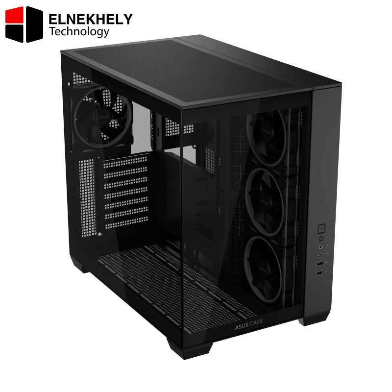 ASUS A32 PLUS Mid Tower ATX Case – Black, Dual-Chamber Design, Panoramic Tempered Glass, 4× Pre-Installed ARGB Fans, Supports 360mm Radiators & 420mm GPUs, USB Type-C Front I/O ASUS A32 PLUS Mid Tower ATX Case – Black, Dual-Chamber Design, Panoramic Tempered Glass, 4× Pre-Installed ARGB Fans, Supports 360mm Radiators & 420mm GPUs, USB Type-C Front I/O