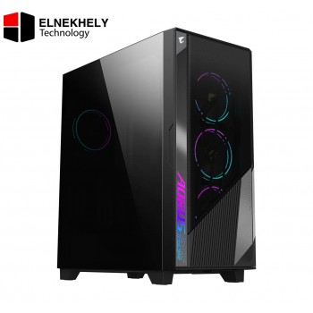 GIGABYTE AORUS C500 Glass – Black Mid Tower PC Gaming Case, Tempered Glass, USB Type-C, 4X ARBG Fans Included