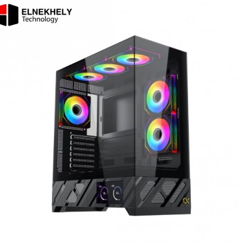 Xigmatek Alphard Pro ARGB PWM Super Tower Case – 6-Inch LCD Display, Advanced Airflow Design, Tempered Glass Panels, High-Performance ARGB Lighting Support