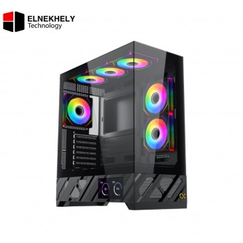 Xigmatek Alphard Pro ARGB PWM Super Tower Case – 6-Inch LCD Display, Advanced Airflow Design, Tempered Glass Panels, High-Performance ARGB Lighting Support