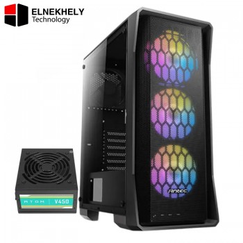 Antec NX360 - Mid-Tower ATX Gaming Case 4 Fan WITH PSU Antec atom V450W