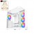 Xigmatek Aqua Arctic Type-C ARGB Mid Tower Case – White Edition, Tempered Glass Side Panel, USB-C Front I/O, 4 ARGB Fans, ATX Support, High Airflow Design