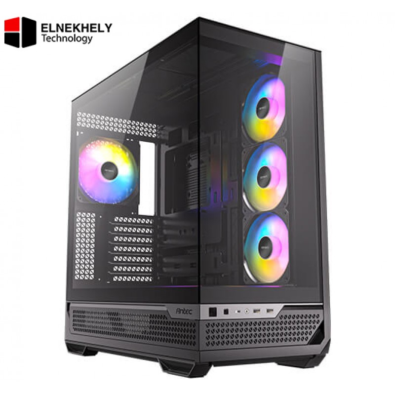 Antec C7 ARGB White Mid-Tower E-ATX PC Case – 4×120mm ARGB PWM Fans Included, Vertical GPU Cooling, USB-C 10Gbps, Seamless Tempered Glass Front & Side Panels, 360mm Radiator Support