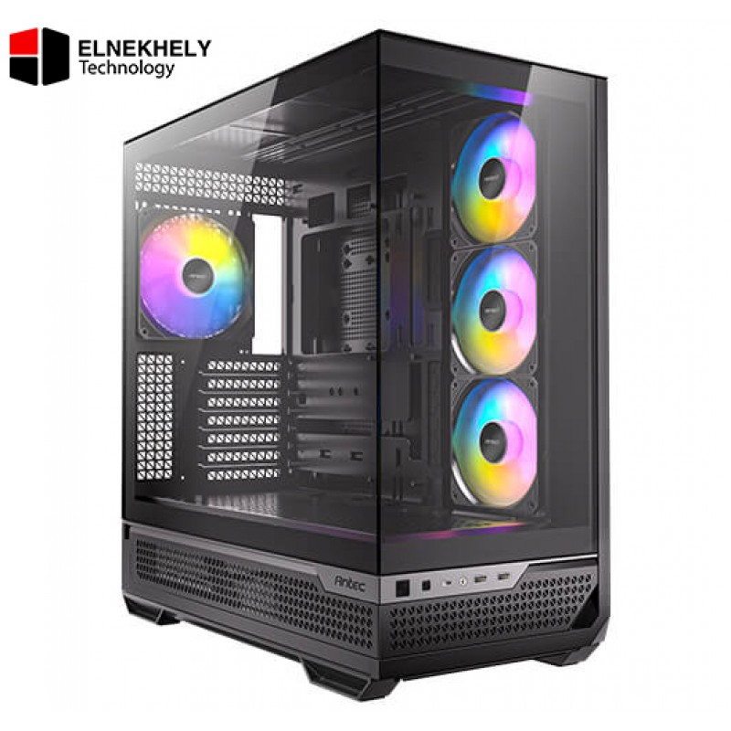 Antec C7 ARGB White Mid-Tower E-ATX PC Case – 4×120mm ARGB PWM Fans Included, Vertical GPU Cooling, USB-C 10Gbps, Seamless Tempered Glass Front & Side Panels, 360mm Radiator Support