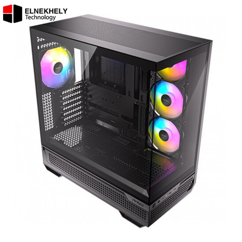 Antec C7 ARGB White Mid-Tower E-ATX PC Case – 4×120mm ARGB PWM Fans Included, Vertical GPU Cooling, USB-C 10Gbps, Seamless Tempered Glass Front & Side Panels, 360mm Radiator Support