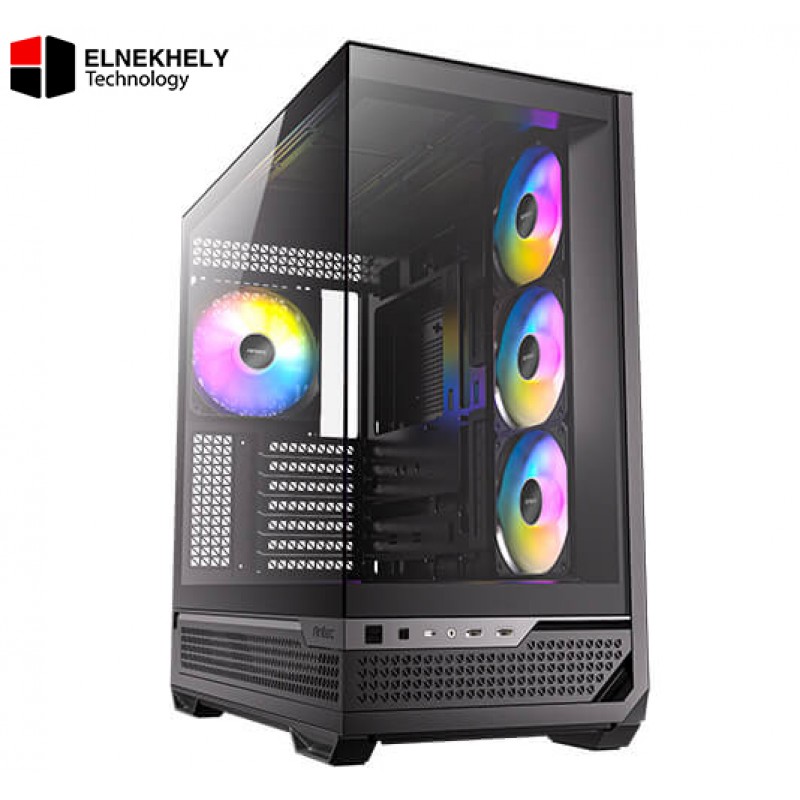 Antec C7 ARGB White Mid-Tower E-ATX PC Case – 4×120mm ARGB PWM Fans Included, Vertical GPU Cooling, USB-C 10Gbps, Seamless Tempered Glass Front & Side Panels, 360mm Radiator Support