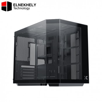 Xigmatek Cubi M Micro Tower Case – Compact mATX Chassis, Tempered Glass Side Panel, Front Mesh for Optimal Airflow, Pre-Installed 120mm Fan, Sleek Minimalist Design