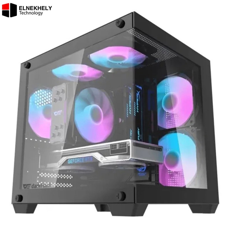 DarkFlash D275M M-ATX Case 325mm GPU Support, 240mm AIO & Tempered Glass