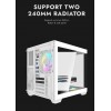 DarkFlash D275M White ARGB Gaming Case – Mid Tower with 3 ARGB Fans
