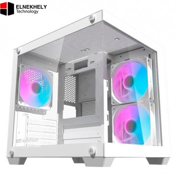 DarkFlash D275M White ARGB Gaming Case – Mid Tower with 3 ARGB Fans