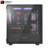 DarkFlash DLM21 Mesh Black mATX PC Case – High Airflow Mesh Front Panel, Tempered Glass Side, Support for 240mm Radiator, Multiple Fan Support, Compact Micro-ATX Design