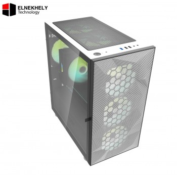 DarkFlash DLM21 Mesh mATX PC Case – High Airflow Mesh Front Panel, Tempered Glass Side, Support for 240mm Radiator, Multiple Fan Support, Compact Micro-ATX Design