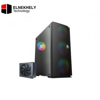 REDRAGON TOPSPIN GC651 GAMING CASE 4-F RGB + PSU 600W Mid Tower Case