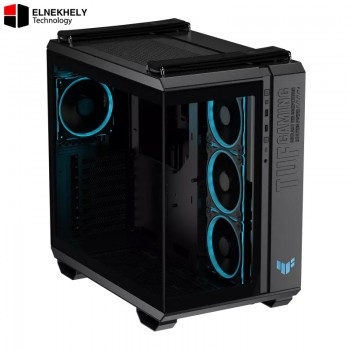 ASUS TUF Gaming GT502 Horizon ARGB Mid Tower PC Case – Dual Chamber, Tempered Glass, 4x ARGB Fans (Black)