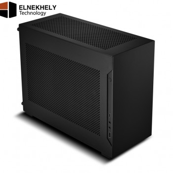 Lian Li A4-H2O Black 11L Mini-ITX Small Form Factor Case – Aluminum Chassis, Triple-Slot GPU Support, 240mm AIO, PCIe 4.0 Riser, SFX/SFX-L PSU Compatible