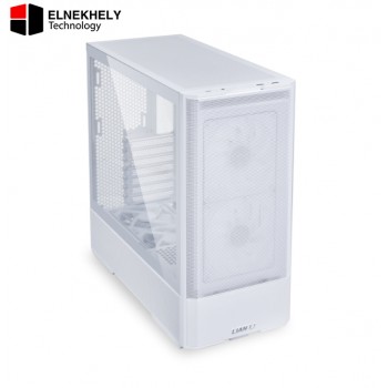 Lian Li LANCOOL 207 Mid Tower Case – White, 2x 140mm & 2x 120mm Pre-Installed Fans, Supports 360mm Radiator, 8 Fan Slots, Steel Frame & 4mm Tempered Glass