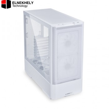 Lian Li LANCOOL 207 Mid Tower Case – White, 2x 140mm & 2x 120mm Pre-Installed Fans, Supports 360mm Radiator, 8 Fan Slots, Steel Frame & 4mm Tempered Glass