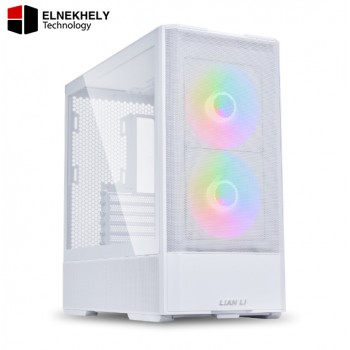 Lian Li LANCOOL 207 Mid Tower Case – White, 2x 140mm & 2x 120mm Pre-Installed Fans, Supports 360mm Radiator, 8 Fan Slots, Steel Frame & 4mm Tempered Glass