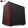 NZXT H210 Mini-ITX Gaming Case with Tempered Glass – Matte Black/Red