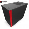 NZXT H210 Mini-ITX Gaming Case with Tempered Glass – Matte Black/Red