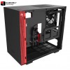 NZXT H210 Mini-ITX Gaming Case with Tempered Glass – Matte Black/Red