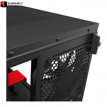 NZXT H210 Mini-ITX Gaming Case with Tempered Glass – Matte Black/Red NZXT H210 Mini-ITX Gaming Case with Tempered Glass – Matte Black/Red
