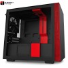 NZXT H210 Mini-ITX Gaming Case with Tempered Glass – Matte Black/Red