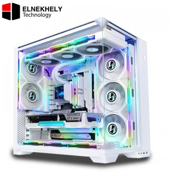 Lian Li O11 VISION COMPACT Mid Tower PC Case – Tempered Glass, ATX/E-ATX Support, USB 3.1 Type-C Multiple Radiator & Fan Support (White)