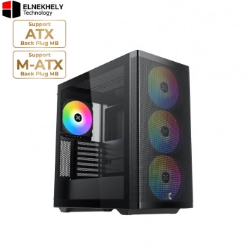 Xigmatek Osiris BTF Super Tower Case + PRIME 750W 80+ Gold PSU – 140mm ARGB Fan, Back-to-Front Design, High-Airflow, Full Modular Power Supply