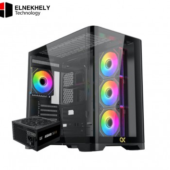 Xigmatek Crystal Storm Mid Tower Case – Curved Tempered Glass, 4× PWM ARGB Fans + Xigmatek Asgard 750W 80 Plus Bronze Power Supply – High-Performance PC Case & PSU Combo Xigmatek Crystal Storm Mid Tower Case – Curved Tempered Glass, 4× PWM ARGB Fans + Xigmatek Asgard 750W 80 Plus Bronze Power Supply – High-Performance PC Case & PSU Combo