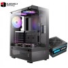 Antec VCX300 Mid Tower Gaming Case with 5 ARGB Fans + Antec Atom V650 Power Supply