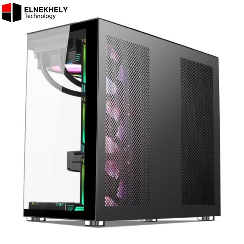 Xander Crystal 7 ARGB Mid Tower Gaming Case with 850W 80 Plus Bronze PSU – High Airflow & RGB Design