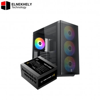Xigmatek Osiris E-ATX ATX Mid Tower PC Case, Steel Chassis, 360mm Radiator Support, Vertical GPU, High Airflow, Back Plug Compatible