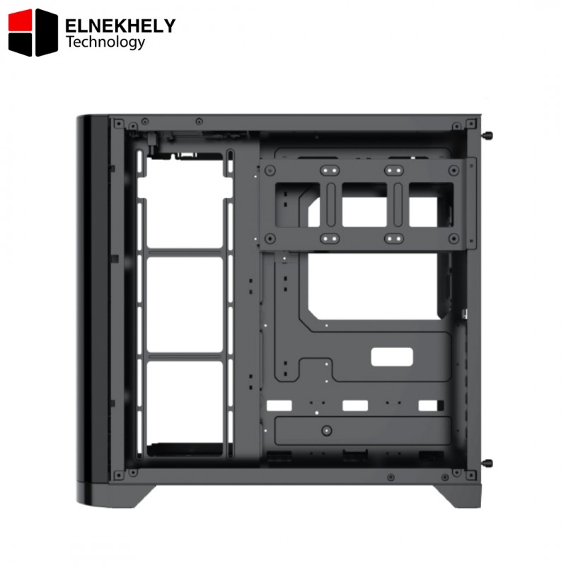 Xigmatek Crystal Storm Mid Tower Case – Curved Tempered Glass, 4× PWM ARGB Fans, High-Airflow Design, ATX Support, Premium Gaming Chassis