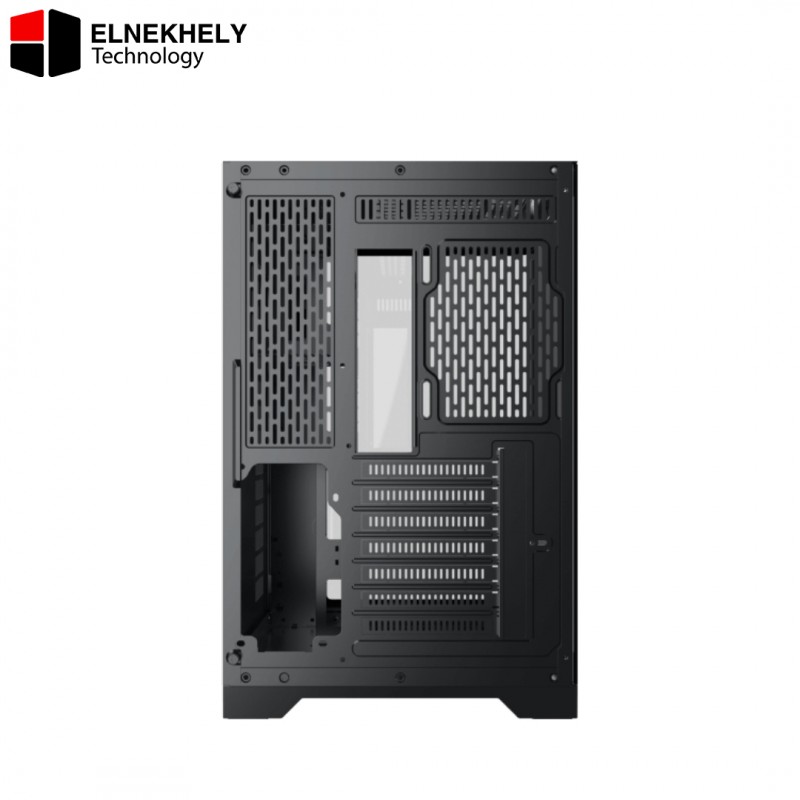Xigmatek Crystal Storm Mid Tower Case – Curved Tempered Glass, 4× PWM ARGB Fans, High-Airflow Design, ATX Support, Premium Gaming Chassis