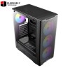 ANTEC VX310 Mid Tower Case – 4×120mm ARGB Fans + Antec Atom V650W Power Supply, High-Airflow Design, Tempered Glass Side Panel, Reliable ATX PC Case & PSU Combo