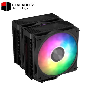 Aerocool Icicle AL60C Dual Tower ARGB CPU Air Cooler – Black