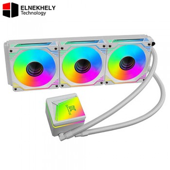 XANDER WATERWHEEL 360 ARGB LCD CPU Liquid Cooler – White, 2.1" Display, PWM Fans, LGA 1700/AM5 Support, 3x 120mm ARGB Fans, High-Performance AIO Cooling, WL30306