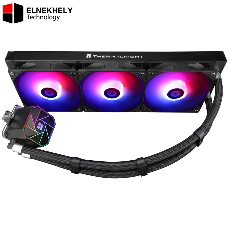 Thermalright Aqua Elite 360 Black V3 ARGB Liquid CPU Cooler – High-Performance 360mm AIO with 3× TL-C12B-S V2 PWM Fans, Intel LGA1700 / AMD AM4 & AM5 Compatible