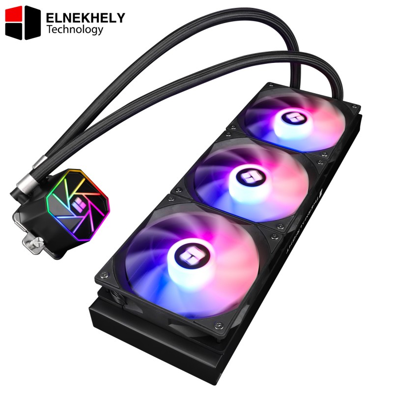 Thermalright Aqua Elite 360 Black V3 ARGB Liquid CPU Cooler – High-Performance 360mm AIO with 3× TL-C12B-S V2 PWM Fans, Intel LGA1700 / AMD AM4 & AM5 Compatible