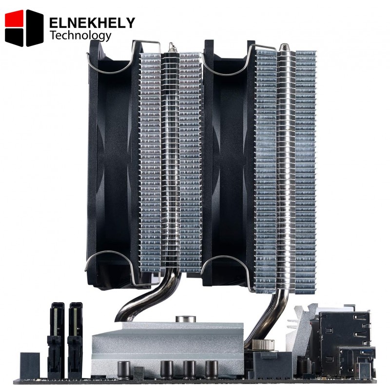 SilverStone Hydrogon D120 ARGB Dual-Tower CPU Cooler – HYD120-ARGB with LGA1700 & LGA1851 Support, Dual 120mm ARGB Fans, 6 Heat Pipes, High-Performance Air Cooling