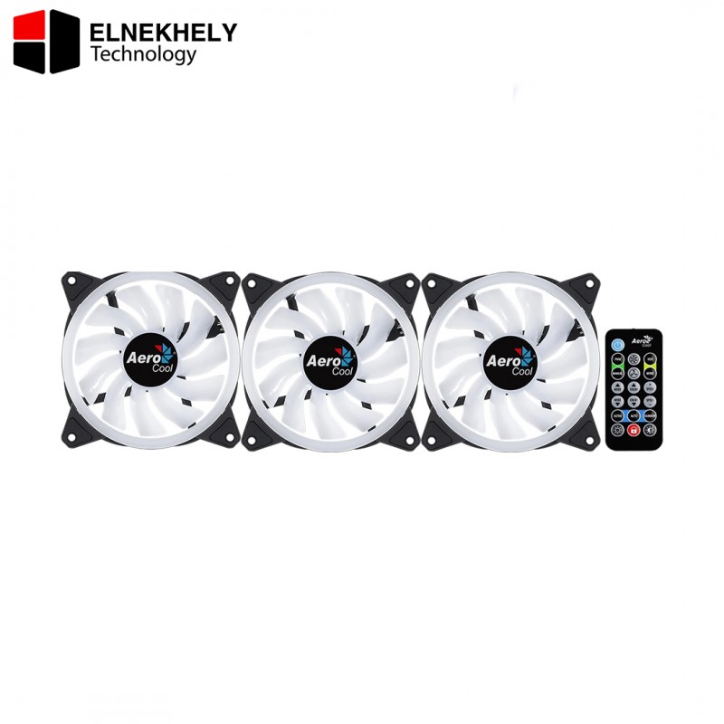 Aerocool Duo 12 Pro ARGB 3-Fan Kit with Wireless Remote and 6-Port Controller Hub – 120mm PWM Aerocool Duo 12 Pro ARGB 3-Fan Kit with Wireless Remote and 6-Port Controller Hub – 120mm PWM