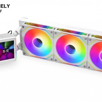 Lian Li Galahad II LCD SL-INF 360MM (White) AIO CPU Cooler – UNI FAN, IPS Screen, LGA 1700 / AM5 Compatible