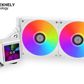 Lian Li Galahad II LCD SL-INF 360MM (White) AIO CPU Cooler – UNI FAN, IPS Screen, LGA 1700 / AM5 Compatible
